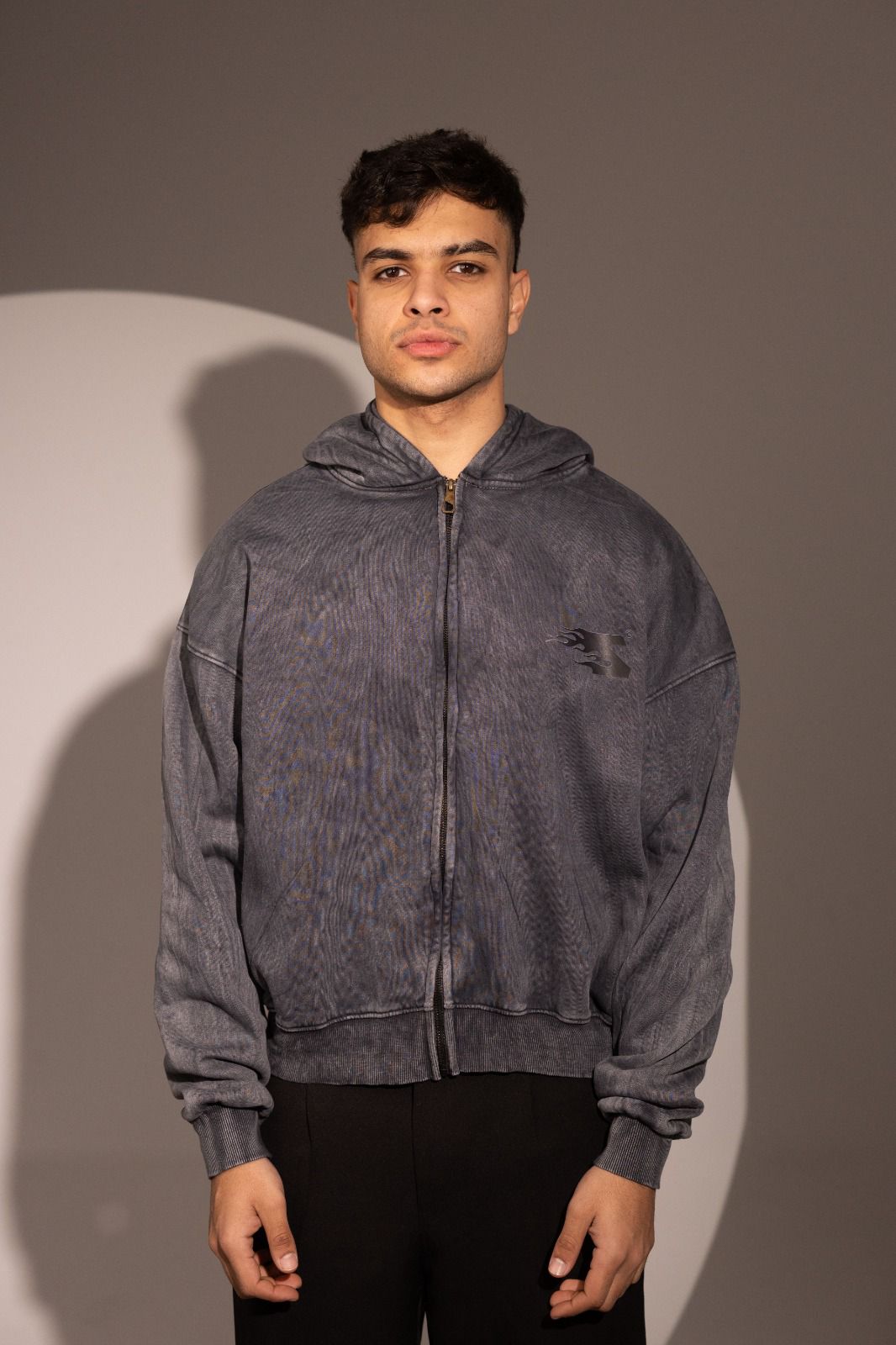 Grey Cotton Jacket Box fit